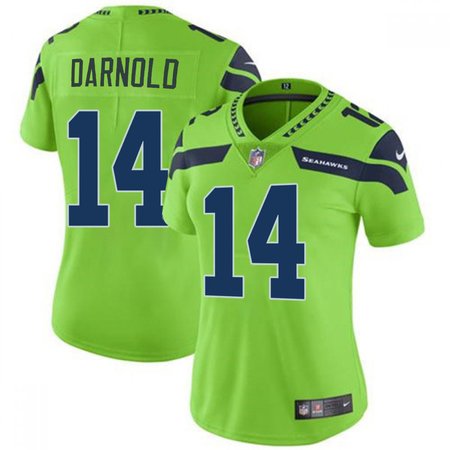 Women's Seattle Seahawks #14 Sam Darnold Green 2024 F.U.S.E Vapor Limited Stitched Football Jersey