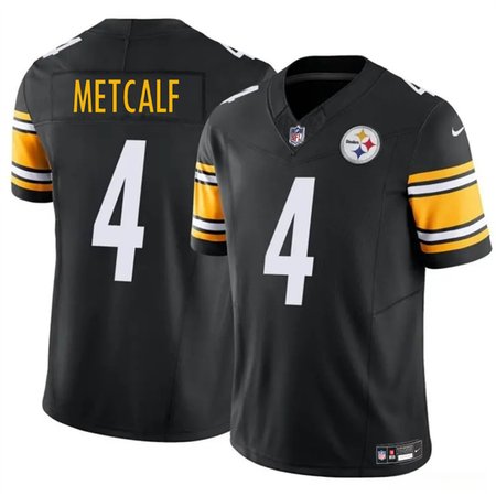 Men's Pittsburgh Steelers #4 DK Metcalf Black 2024 F.U.S.E. Vapor Untouchable Limited Stitched Jersey