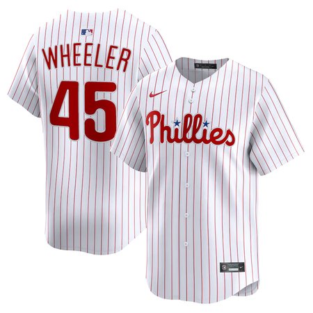 Men's Philadelphia Phillies #45 Zack Wheeler White Home Limited Player Jersey