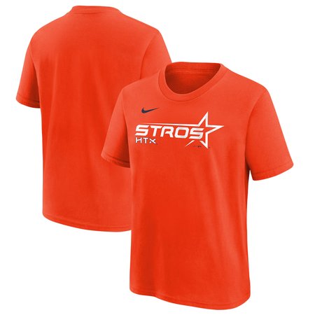 Youth Houston Astros Orange 2025 City Connect Wordmark T-Shirt