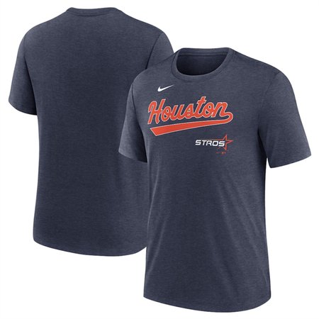 Men's Houston Astros Heather Navy 2025 City Connect Tri-Blend T-Shirt