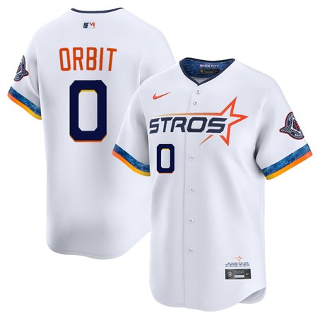 Youth Houston Astros #0 Orbit White 2025 City Connect Limited Stitched Baseball Jersey