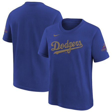 Youth Los Angeles Dodgers Royal 2025 Gold Collection Wordmark T-Shirt