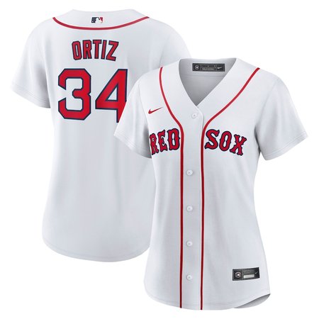 Women's Boston Red Sox #34 David Ortiz Nike White Home Replica Jersey