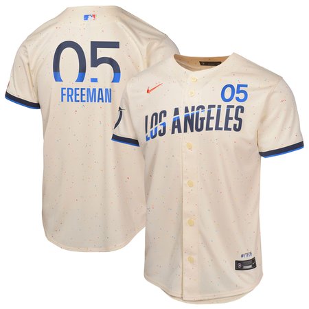 Youth Los Angeles Dodgers #05 Freddie Freeman Cream 2024 City Connect Limited Player Jersey