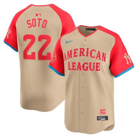 Men's American League #22 Juan Soto Cream 2024 MLB All-Star Game Limited Player Jersey