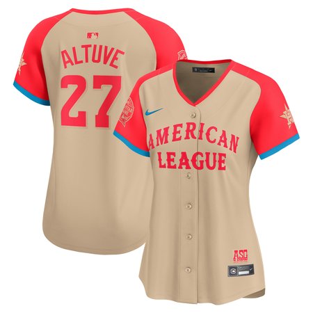 Women's American League Jose Altuve Cream 2024 MLB All-Star Game Limited Player Jersey