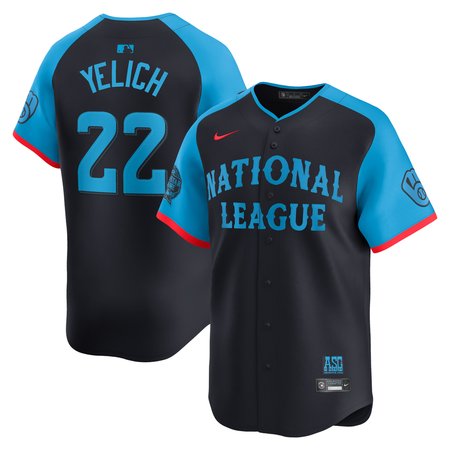 Men's National League Christian Yelich Navy 2024 MLB All-Star Game Limited Player Jersey