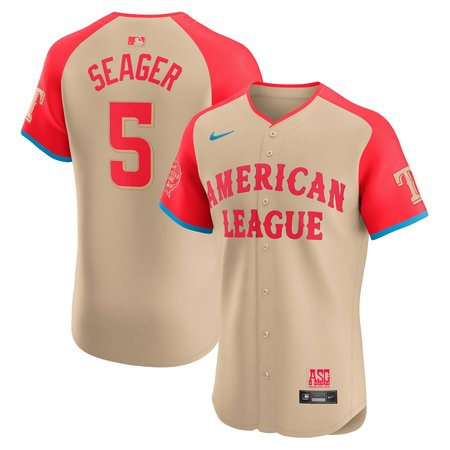 Men's American League Corey Seager Cream 2024 MLB All-Star Game Elite Player Jersey