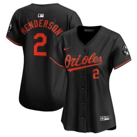 Women's Baltimore Orioles Gunnar Henderson Black Home Limited Player Jersey