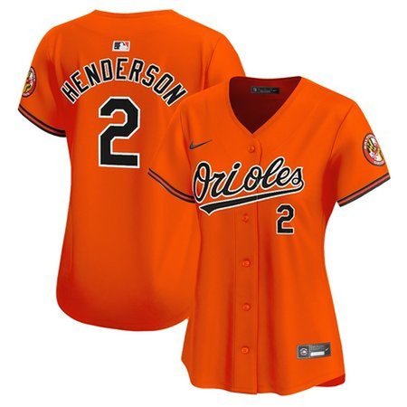 Women's Baltimore Orioles Gunnar Henderson Orange Home Limited Player Jersey