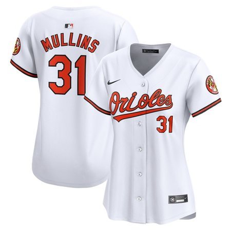 Women's Baltimore Orioles Cedric Mullins White Home Limited Player Jersey