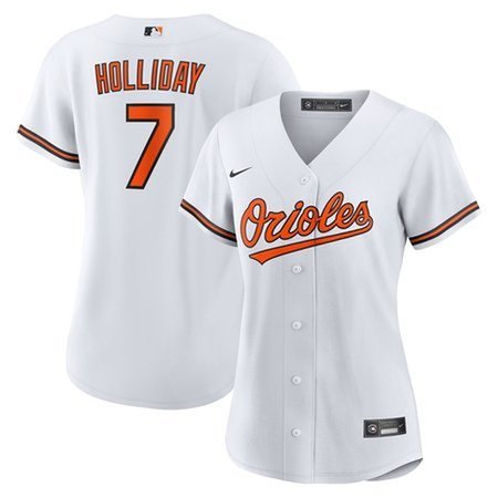 Women's Baltimore Orioles Jackson Holliday Nike White Home Replica Player Jersey