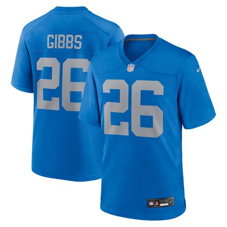 Men's Detroit Lions #26 Jahmyr Gibbs   Blue Alternate Game Jersey