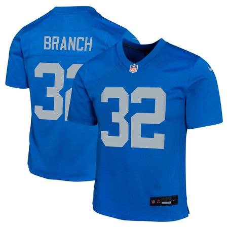 Youth Detroit Lions Brian Branch Blue Alternate Game Jersey