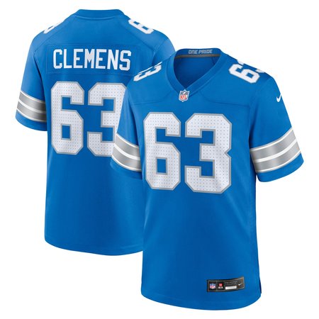 Men's Detroit Lions Duke Clemens Blue Game Jersey