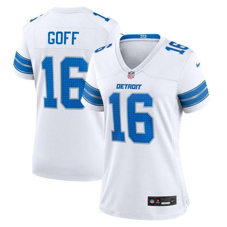 Women's Detroit Lions #16 Jared Goff White Game Jersey