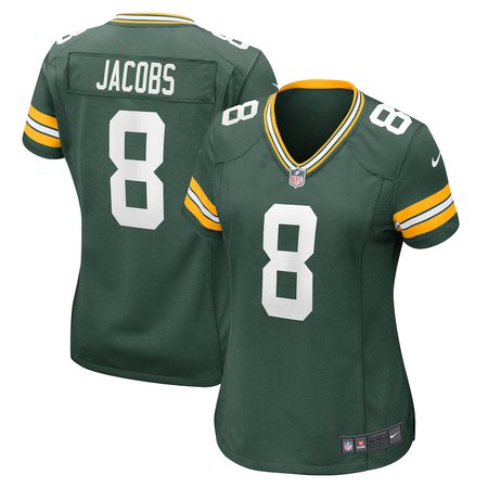 Women's Green Bay Packers Josh Jacobs Green Team Game Jersey