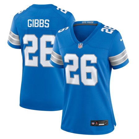 Women's Detroit Lions #26 Jahmyr Gibbs Blue Game Jersey