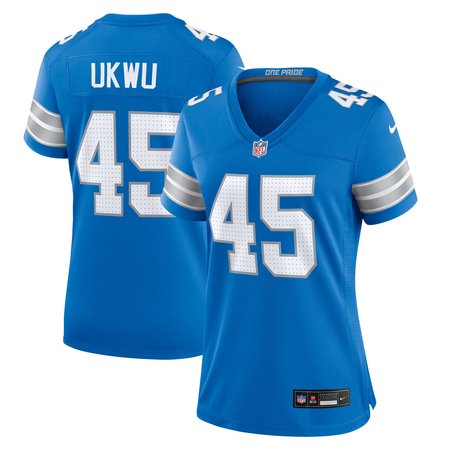 Women's Detroit Lions Isaac Ukwu Blue Game Jersey