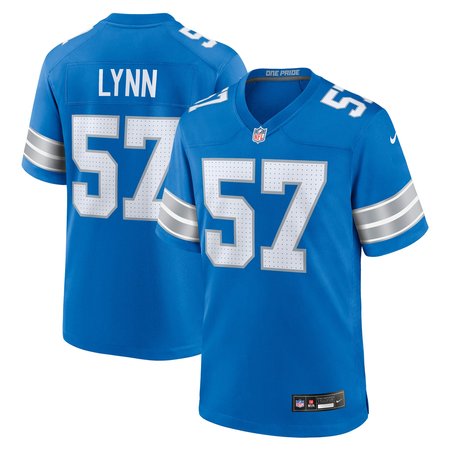 Men's Detroit Lions #57 Nate Lynn Blue Game Jersey