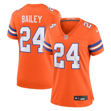 Women's Denver Broncos Champ Bailey Nike Orange Mile High Collection 1977 Throwback Retired Player Game Jersey