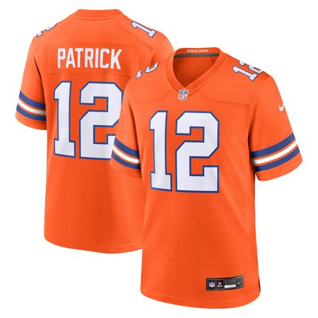 Men's Denver Broncos Tim Patrick Orange Mile High Collection 1977 Throwback Player Game Jersey