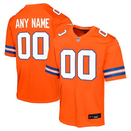 Youth Denver Broncos Orange Mile High Collection 1977 Throwback Custom Game Jersey