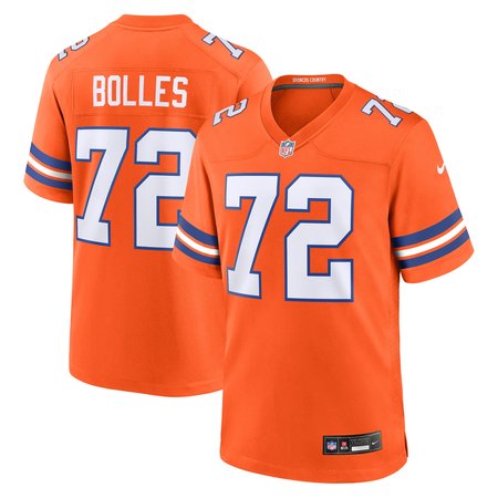 Men's Denver Broncos Garrett Bolles Orange Mile High Collection 1977 Throwback Player Game Jersey