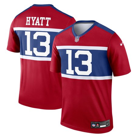 Men's New York Giants Jalin Hyatt Century Red Alternate Legend Player Jersey