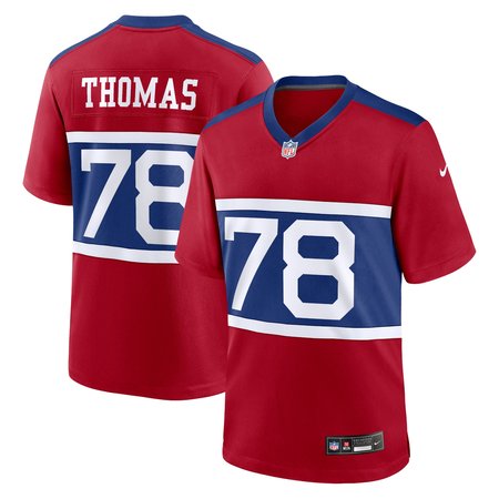 Men's New York Giants Andrew Thomas Century Red Alternate Player Game Jersey