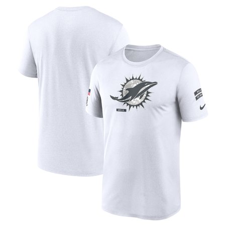 Men's Miami Dolphins White 2024 Salute To Service Legend Performance T-Shirt