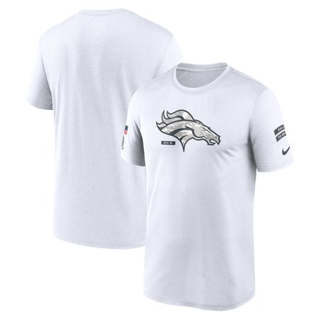 Men's Denver Broncos White 2024 Salute To Service Legend Performance T-Shirt