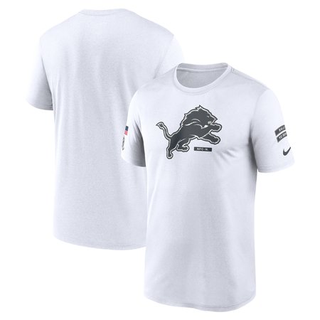 Men's Detroit Lions White 2024 Salute To Service Legend Performance T-Shirt