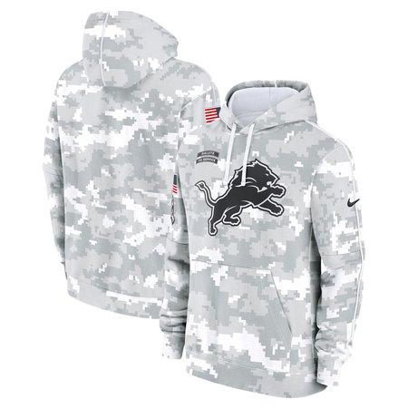 Men's Detroit Lions Arctic Camo 2024 Salute To Service Big & Tall Club Fleece Pullover Hoodie