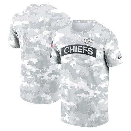 Men's Kansas City Chiefs White 2024 Salute To Service Big & Tall Performance T-Shirt