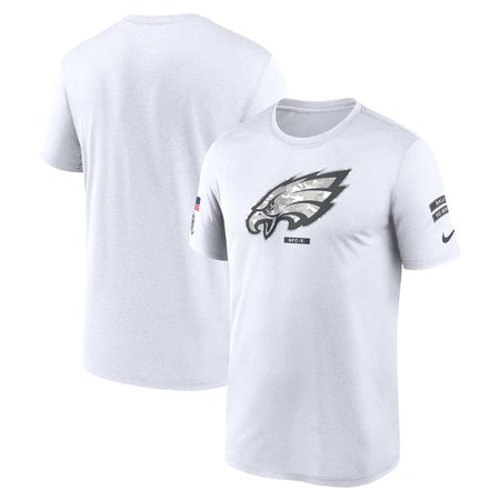 Men's Philadelphia Eagles White 2024 Salute To Service Legend Performance T-Shirt