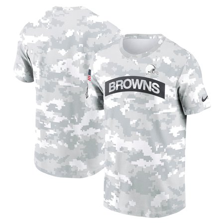 Men's Cleveland Browns Arctic Camo 2024 Salute To Service Performance T-Shirt