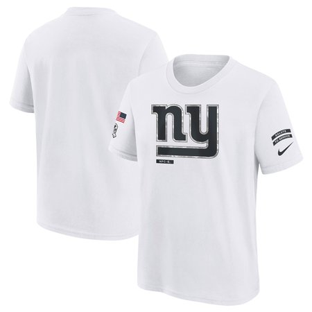 Youth New York Giants White 2024 Salute To Service T-Shirt