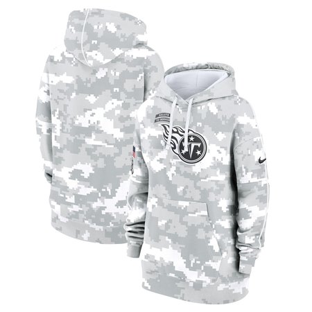 Women's Tennessee Titans Arctic Camo 2024 Salute To Service Club Fleece Pullover Hoodie