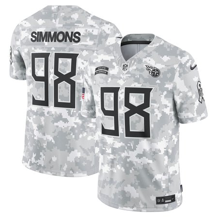 Men's Tennessee Titans Jeffery Simmons Arctic Camo 2024 Salute to Service Limited Jersey