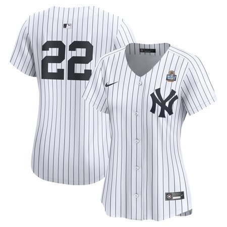 Women's New York Yankees #22 Juan Soto White 2024 World Series Home Limited Player Jersey