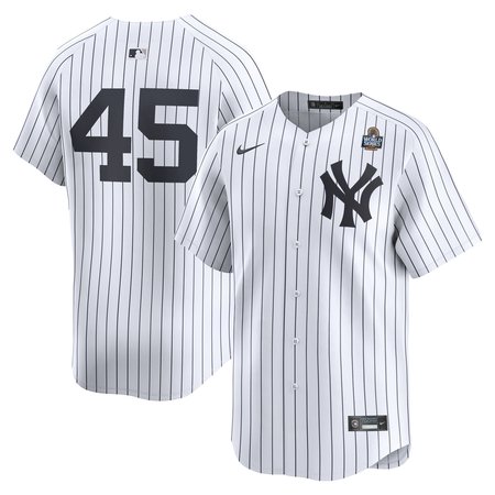 Men's New York Yankees #45 Gerrit Cole White 2024 World Series Limited Player Jersey