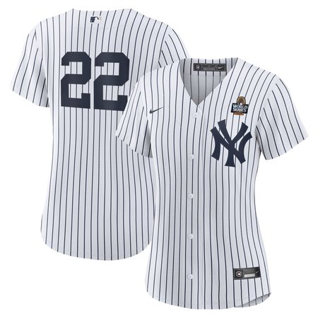 Women's New York Yankees #22 Juan Soto White 2024 World Series Home Replica Player Jersey