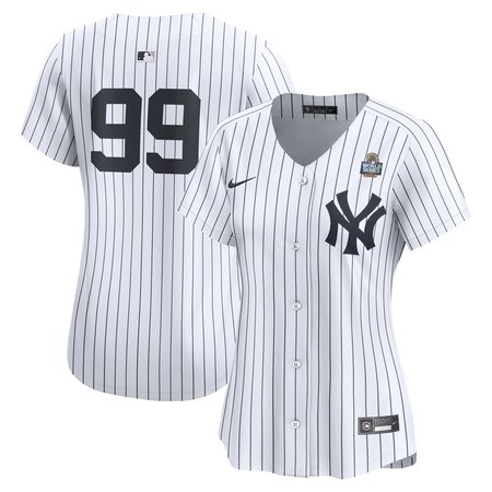 Women's New York Yankees #99 Aaron Judge White 2024 World Series Home Limited Player Jersey