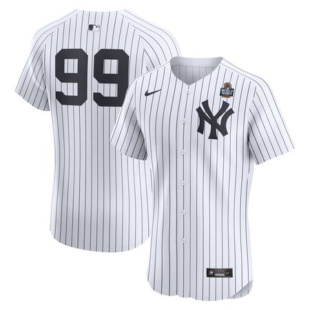 Men's New York Yankees #99 Aaron Judge White 2024 World Series Home Elite Player Jersey