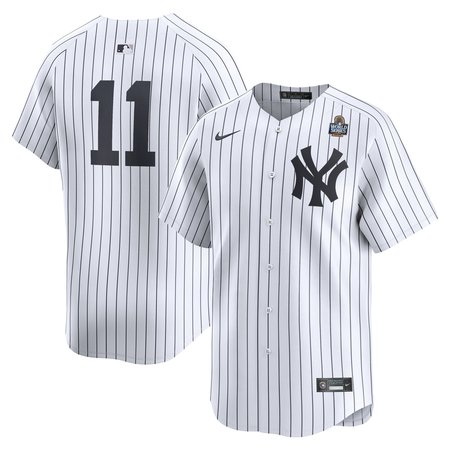 Men's New York Yankees #11 Anthony Volpe White 2024 World Series Home Limited Player Jersey