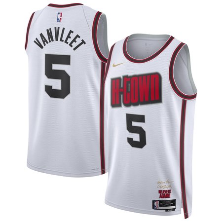 Unisex Houston Rockets Fred VanVleet White 2024/25 Swingman Player Jersey - City Edition