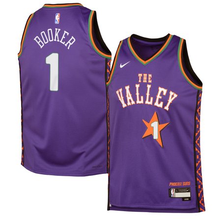 Youth Phoenix Suns Devin Booker Purple 2024/25 Swingman Player Jersey - City Edition