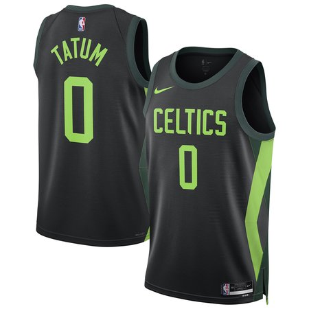 Unisex Boston Celtics Jayson Tatum Black 2024/25 Swingman Player Jersey - City Edition